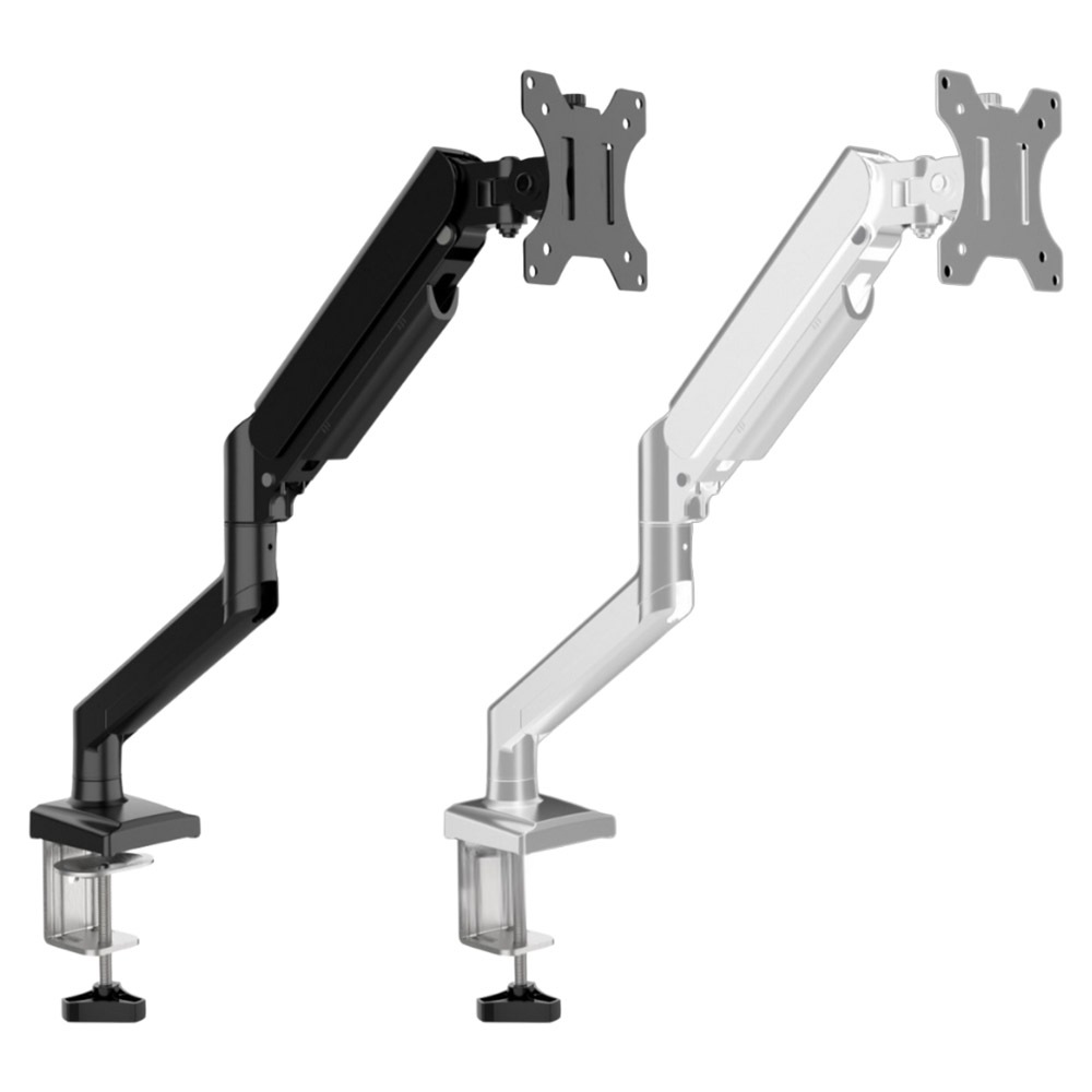 Aluminum Alloy Pneumatic Lifting Screen Stand / White, , large