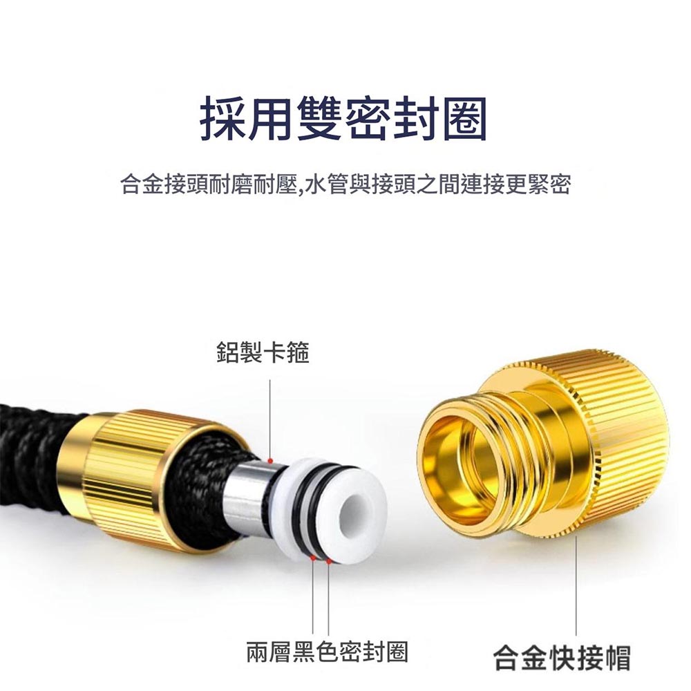 Elastic telescopic water hose (3.3 meters forward, 10 meters after filling with water), , large