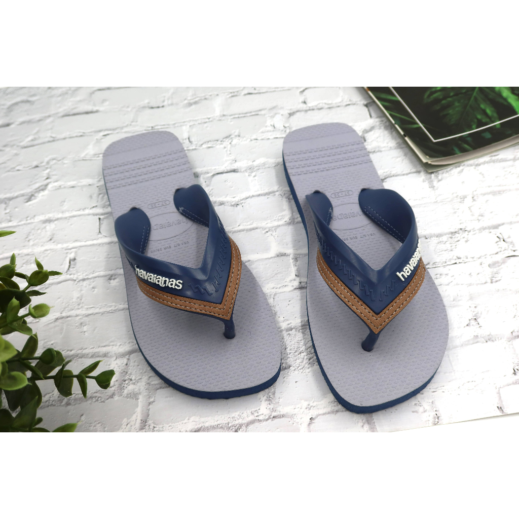 『保證低價』[巴拉娜巴西人字拖專賣店]中壢實體店面 Havaianas 哈瓦仕 夾腳拖/人字拖鞋 HYBRID CITY 沙灘 海灘 男款 白底藍, , large
