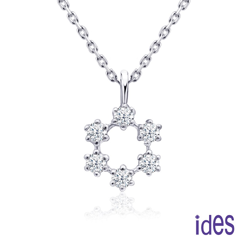 [ides愛蒂思] 成年禮 生日禮 日系輕珠寶OL系列設計款14K金鑽石項鍊鎖骨鍊/幸運十字, , large