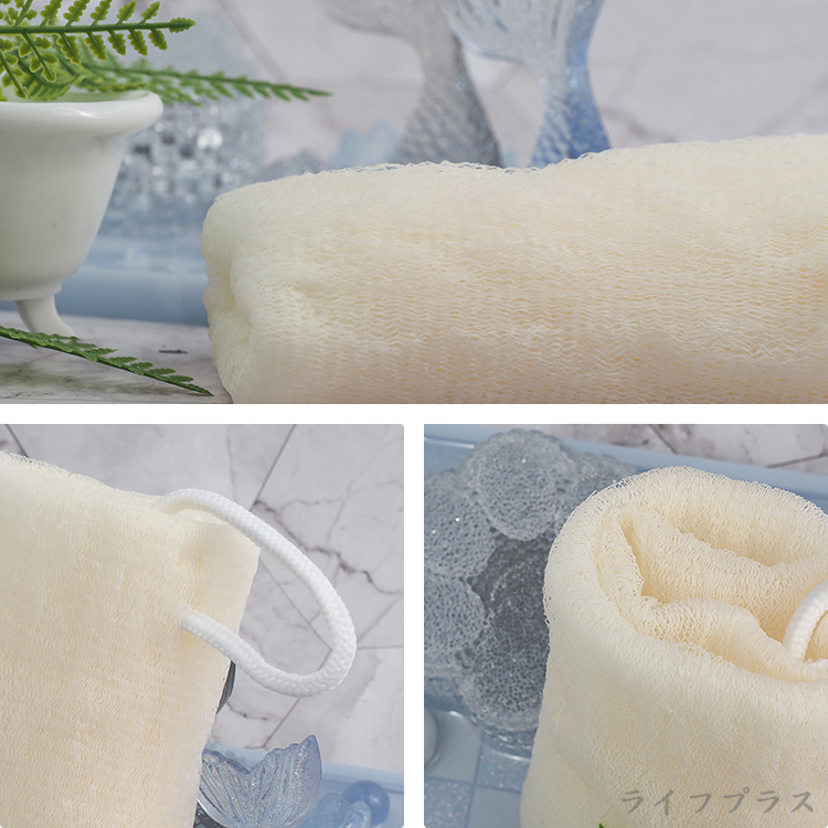 皺皺網沐浴絲瓜棉-6入, , large