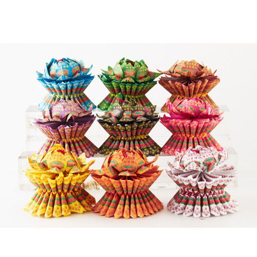 【金發財金紙】台製九轉迷你往生蓮花(金紙 -普渡超渡法會必用), , large