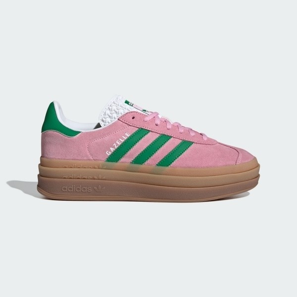 Kixpress-Adidas Gazelle Bold W 女 運動休閒鞋 德訓鞋 厚底 麂皮 穿搭 粉紅 綠 [IE0420], , large