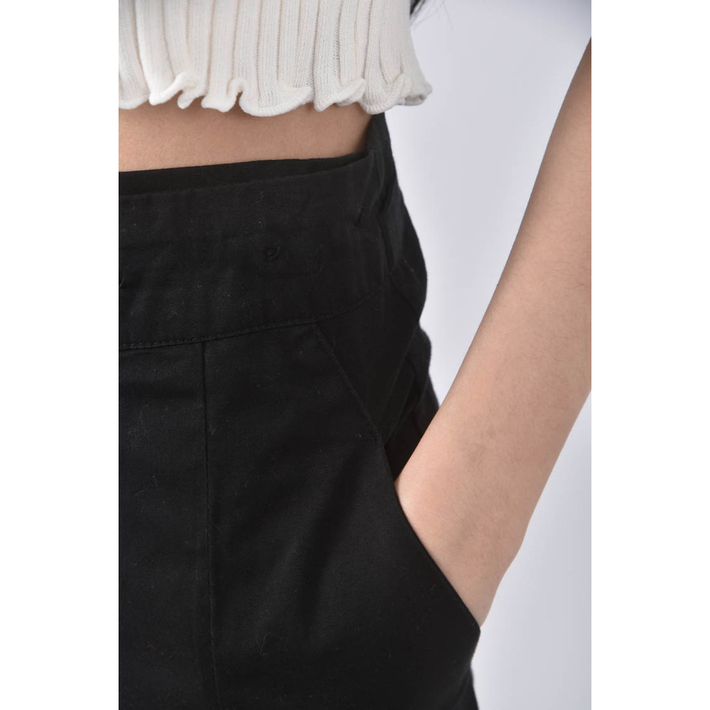 (M) la mode棉質純棉黑色長裙二手衣, , large