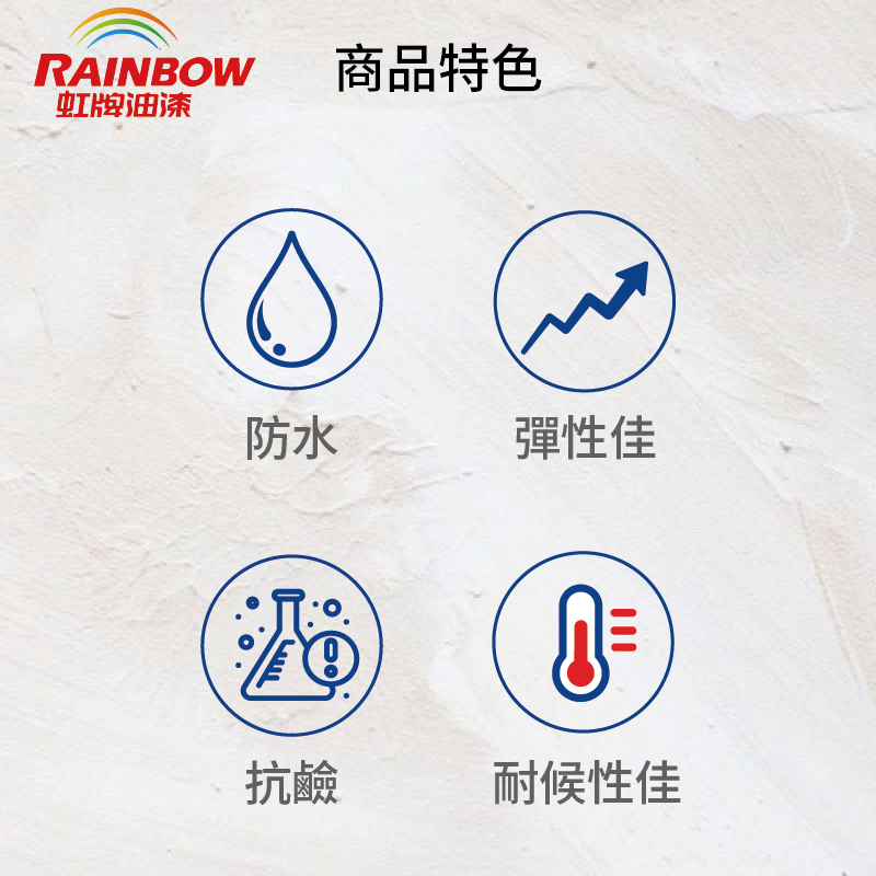 〔虹牌〕421彈性水泥漆636銀灰, , large