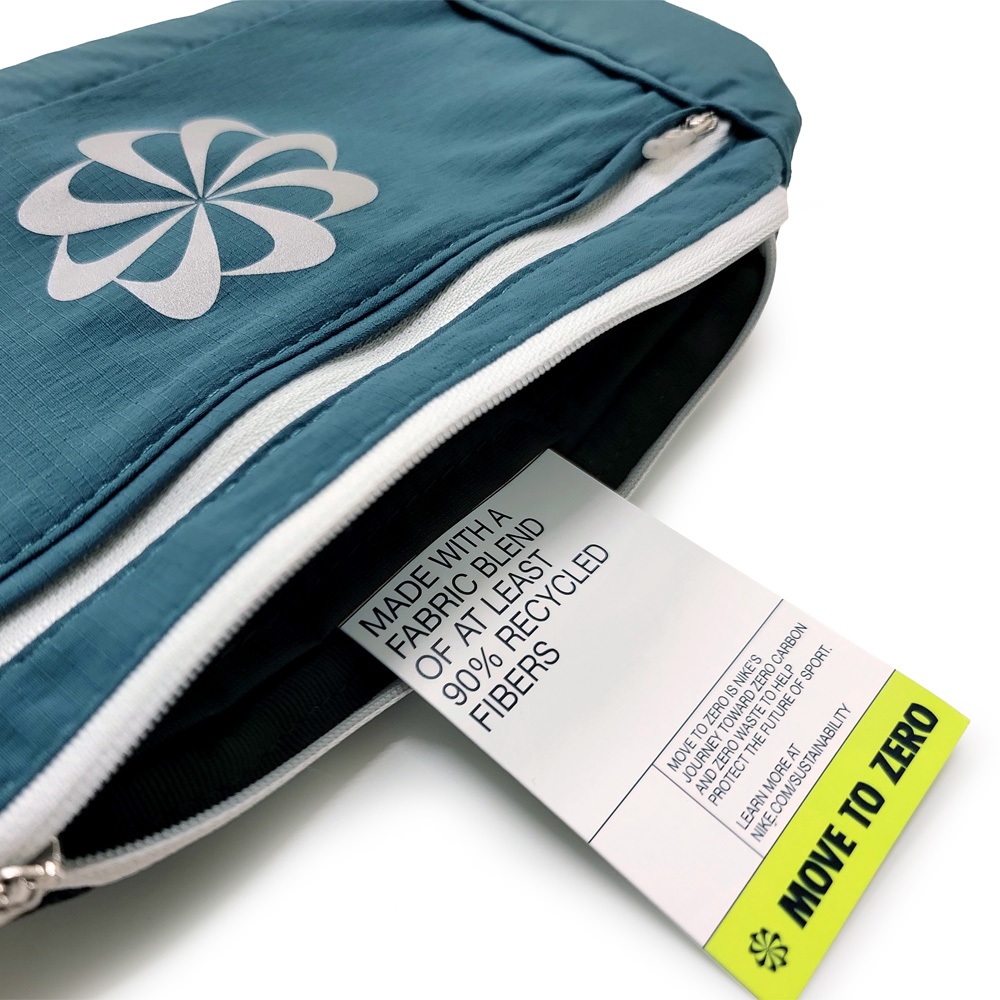 NIKE CHALLENGER腰包(大) 隨身包 休閒 慢跑 戶外運動 反光 雙層拉鍊 輕量 透氣 乾爽 舒適 藍綠 黑, 黑, large