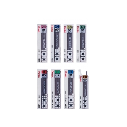 【 Pentel 飛龍 】HI-POLYMER 自動鉛筆芯 0.5mm /個 C205  -  多款可選, , large