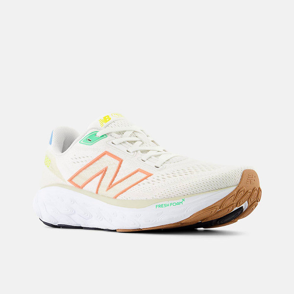 New Balance Fresh Foam X 880 v14 女 慢跑鞋 D寬楦 緩震 奶白 橘 [W880R14], , large