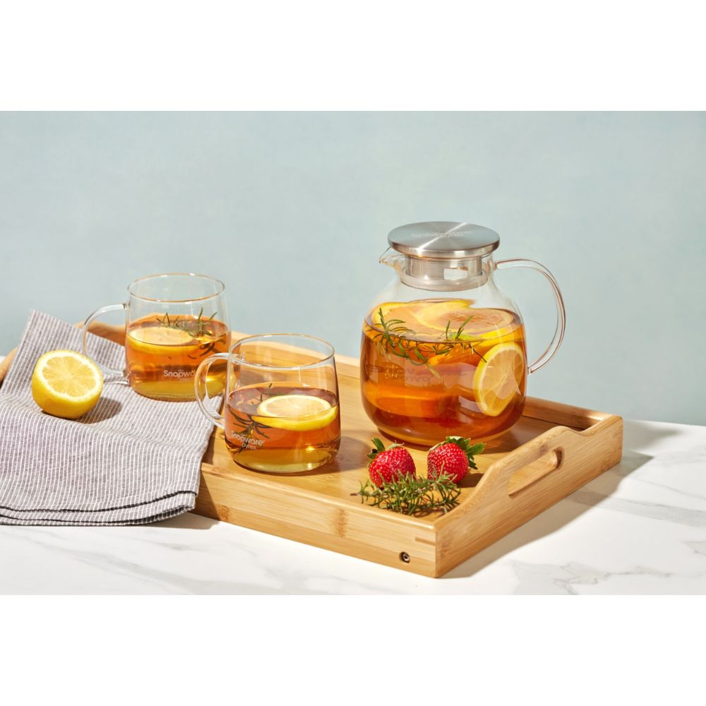 Heat-resistant glass kettle set, , large