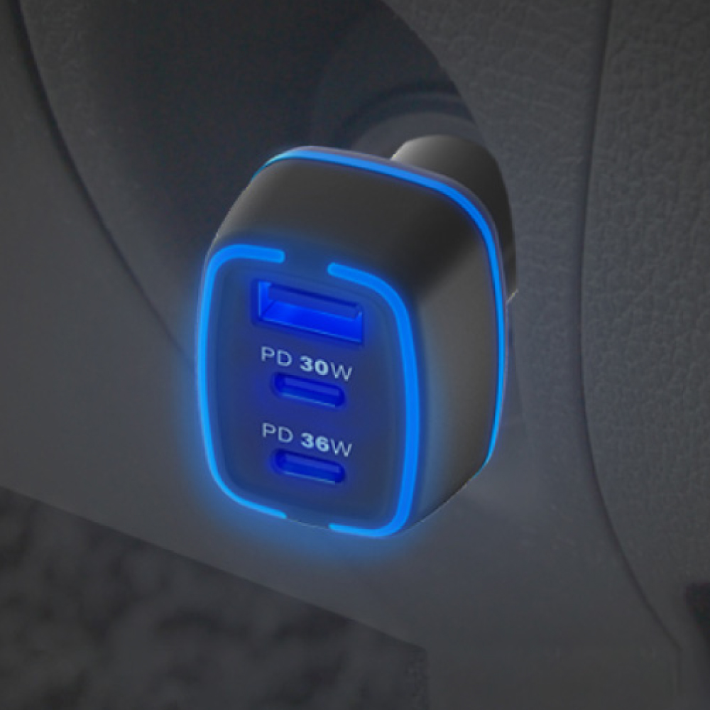 Kashimura 直插式高速快充QC+2PD車充頭