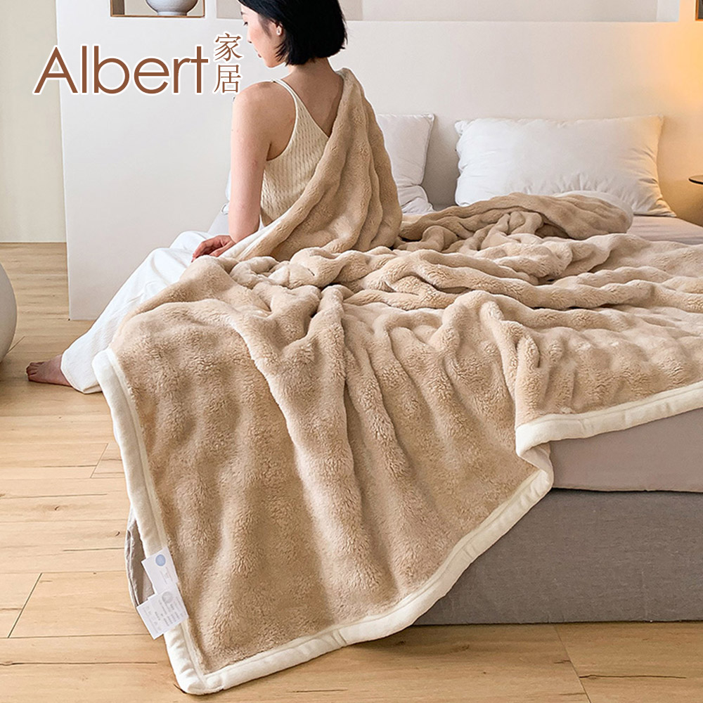 【Albert bedding】Rabbitblanket_Khaki, , large
