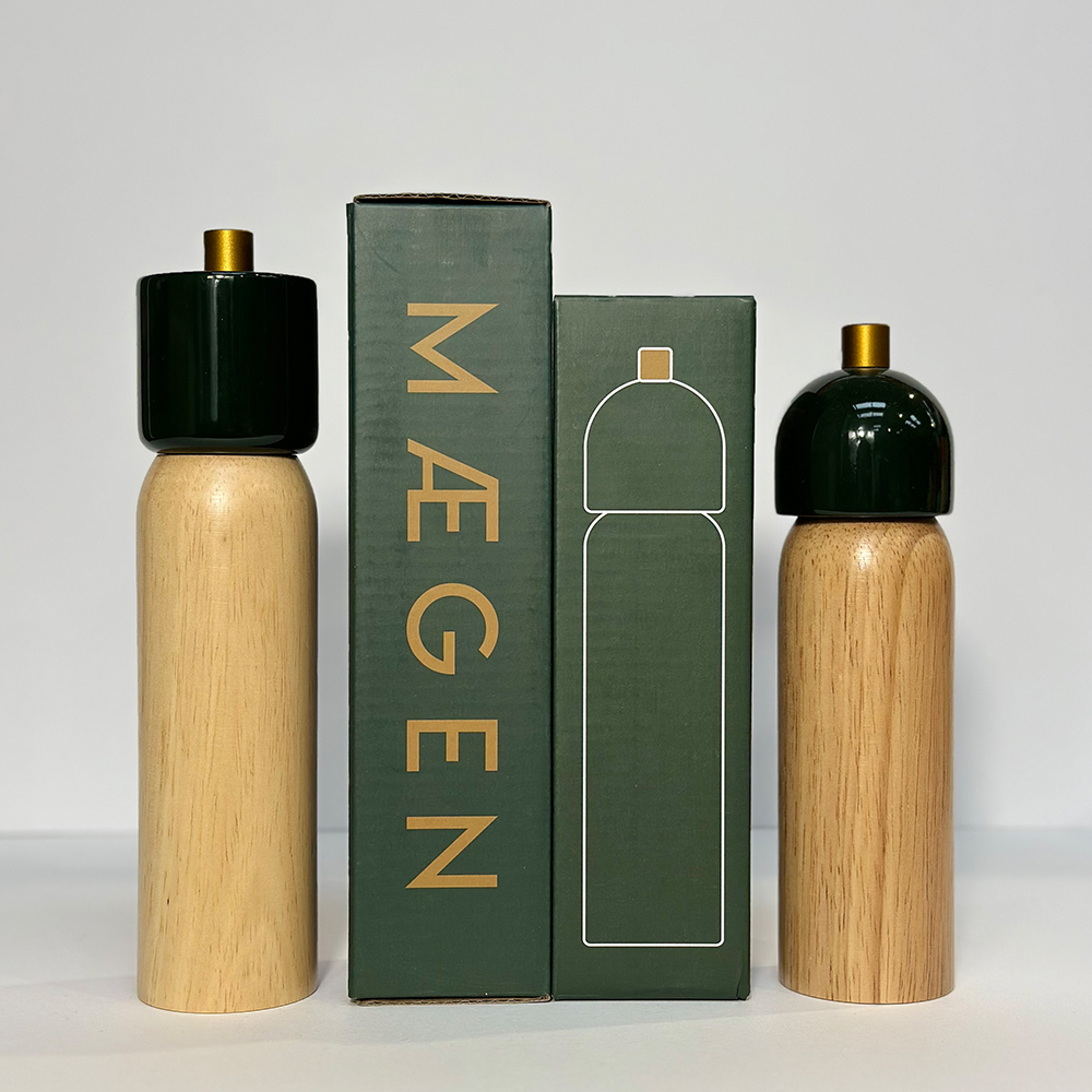 【英國 MÆGEN】胡椒&海鹽研磨罐-綠(L), , large