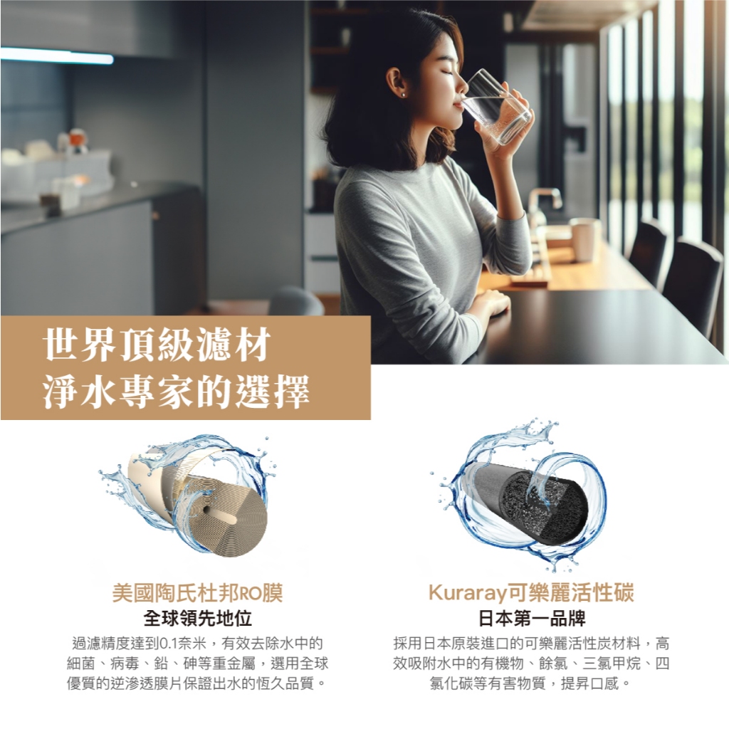 【麗水生活】HAOHSING 豪星 800G 加侖 直接輸出 RO-逆滲透純水機  過濾器 淨水器, , large