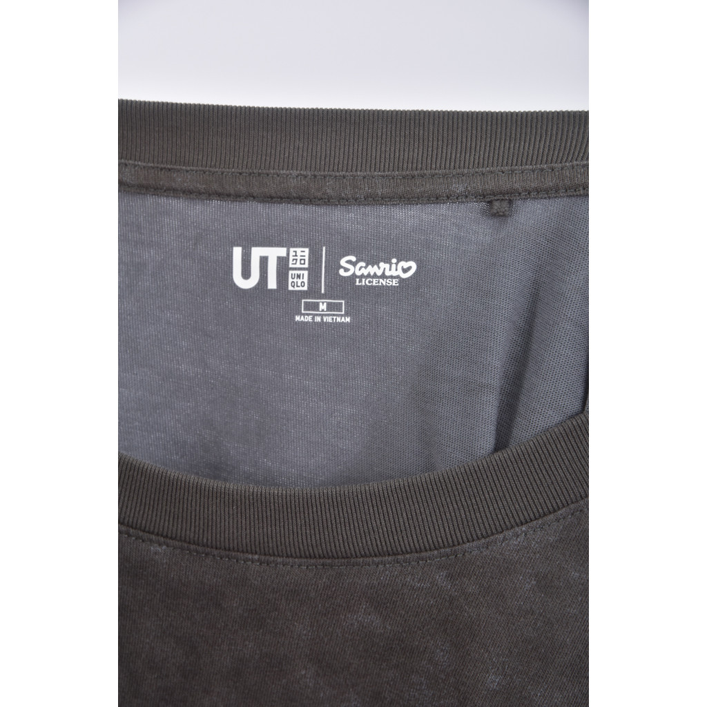 (M) uniqlo質感棉質純棉庫洛米灰色短袖上衣二手衣, , large