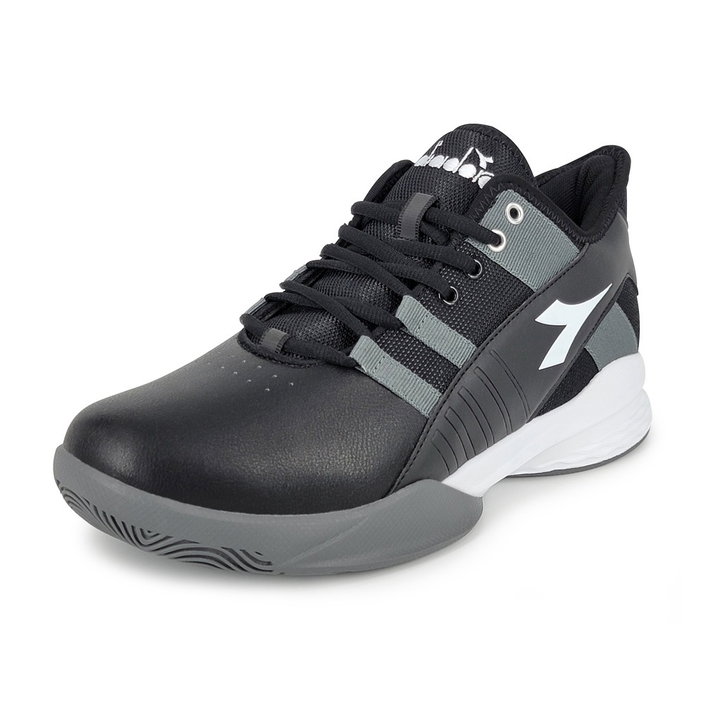 DIADORA迪亞多那 寬楦籃球男鞋 男運動鞋 寬腳板 耐用 保護後跟 輕量 彈力 吸震 減壓 緩震 耐磨 防滑 白 黑, , large