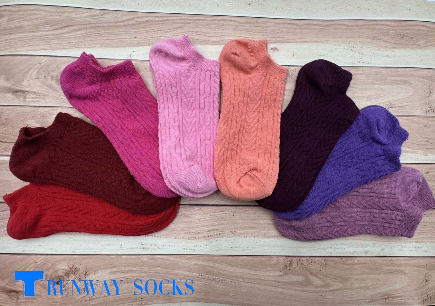 【RUNWAY】《RUNWAY SOCKS》Japanese/Korean Style Candy Socks &ndash; 22 Colors, Double Cylinder No-Show Socks &ndash; Burgundy Limited Quantity &ndash; While Supplies Last, , large