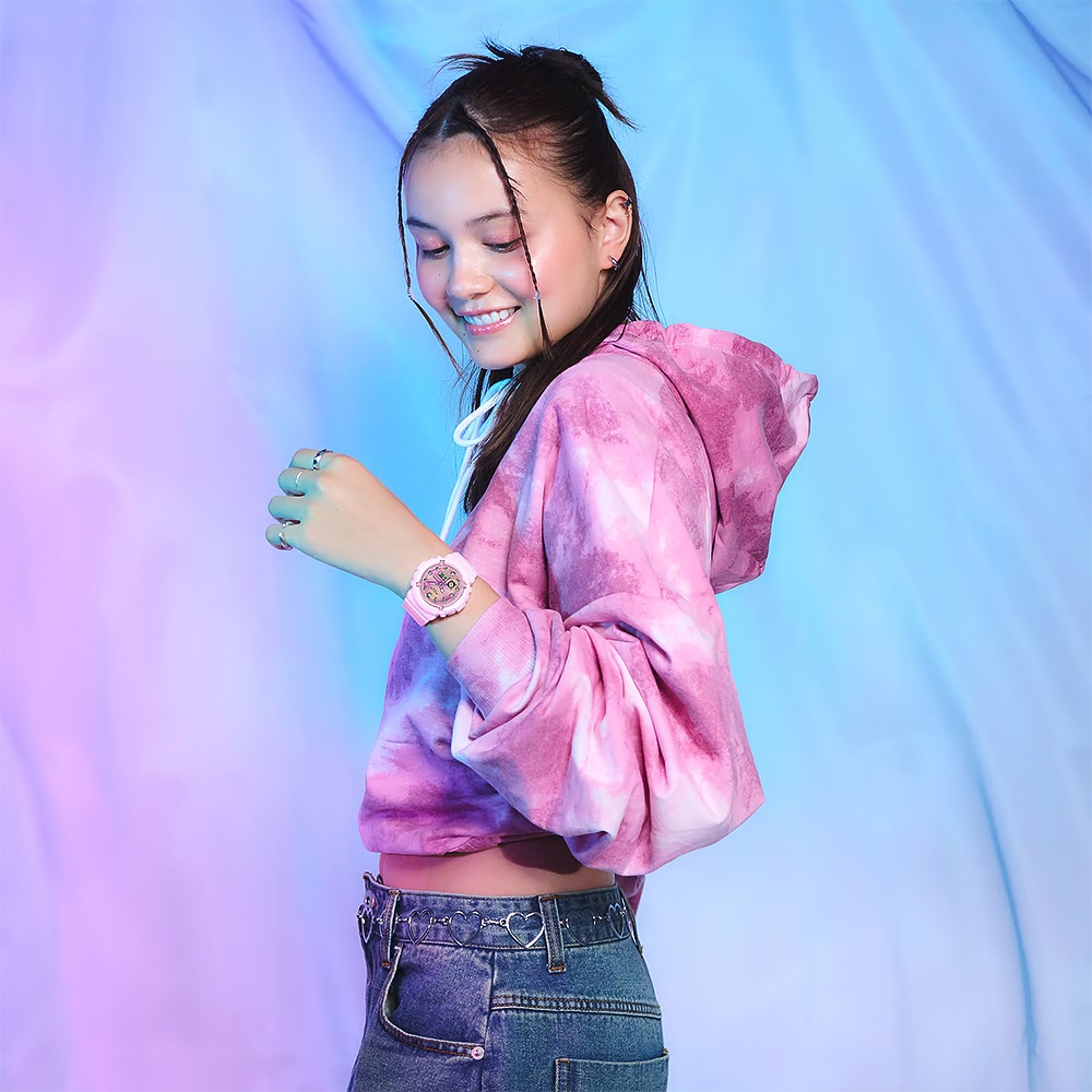 CASIO 卡西歐 BABY-G 扎染圖案雙顯手錶 BGA-280TD-4A, , large