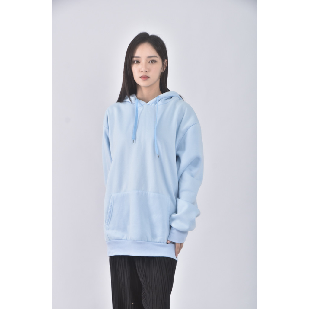 (XL) reve doux質感連帽藍色長袖上衣二手衣, , large