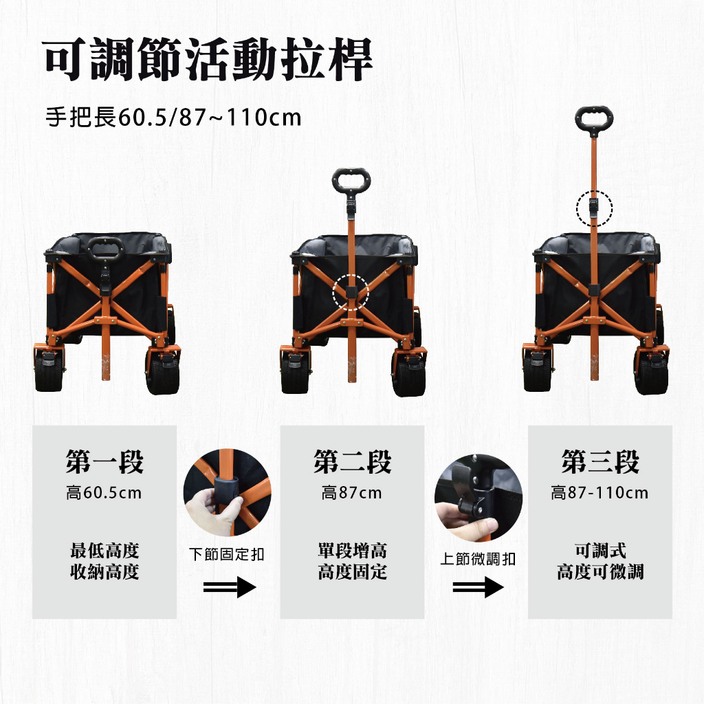 【Treewalker露遊】 馴鹿露營裝備推車-寬輪版 後掀式尾門 前輪煞車 多地形適用 黑布+綠骨架, , large