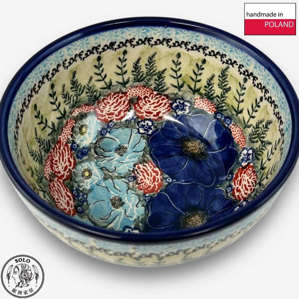 【SOLO歐洲家居】波蘭製 Cerraf 波蘭陶 16cm 大碗 野花之歌系列, , large