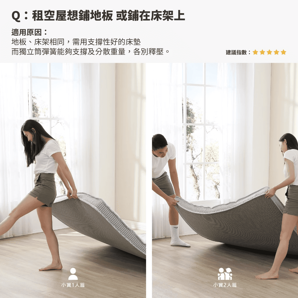 【Darphia 朵法亞】KUMO 雲薄墊 獨立筒款｜單人加大 105x188cm, , large