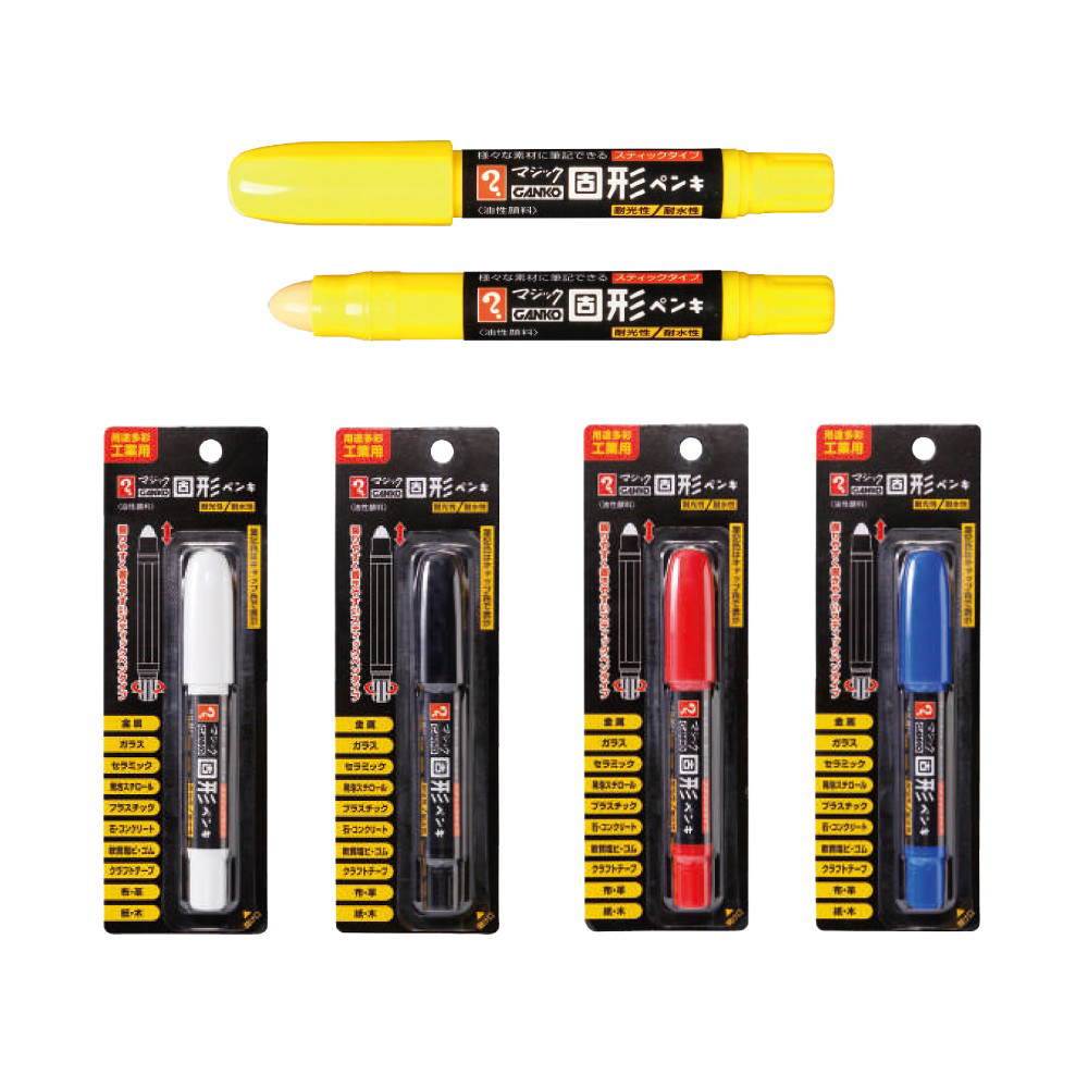 【日本 寺西】工業用 固體記號筆 耐光 耐水 不易掉色 可標記金屬/玻璃皮革/木材等 /支 MKPP(黑/紅/藍/白)  -  白, , large