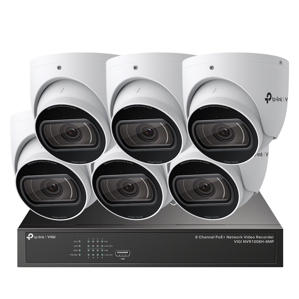 TP-LINK 昌運監視器組合 VIGI NVR1008H-8MP 8路主機+ 400萬網路攝影機*6, , large