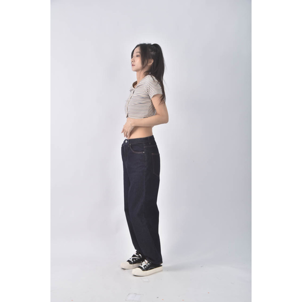 (XL) toteme studio高腰丹寧牛仔棉質純棉藍色長褲二手衣, , large