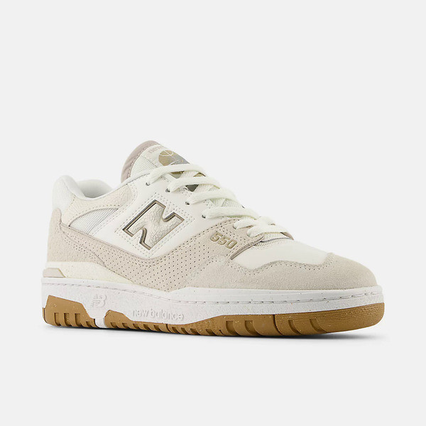 Kixpress-New Balance 女 復古鞋 休閒 運動 B楦 NB 550 皮革 簡約 穿搭 膠底 米 [BBW550TB], , large