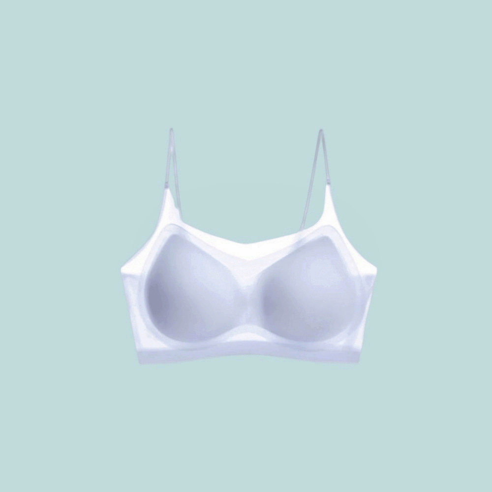 【A&R】升級版莫代爾冰絲萊卡涼感超薄細肩帶內衣 冰川藍 - L, , large