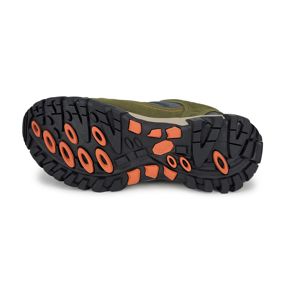 DIADORA迪亞多那 牛皮抗水登山鞋 男運動鞋 越野鞋 防水 反光 寬楦 高腳背 寬腳板 吸震 減壓 防滑 灰 綠, , large