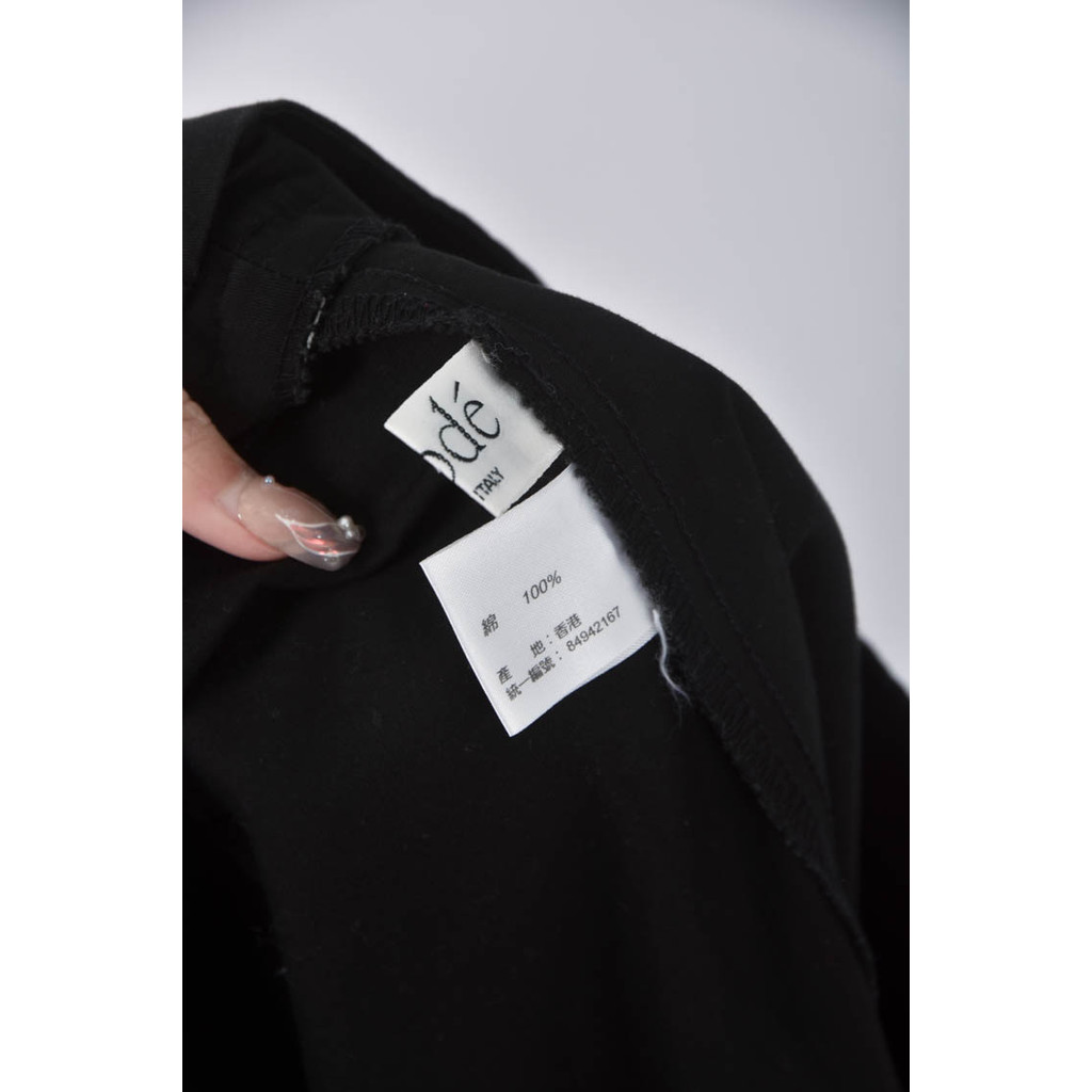 (M) la mode棉質純棉黑色長裙二手衣, , large