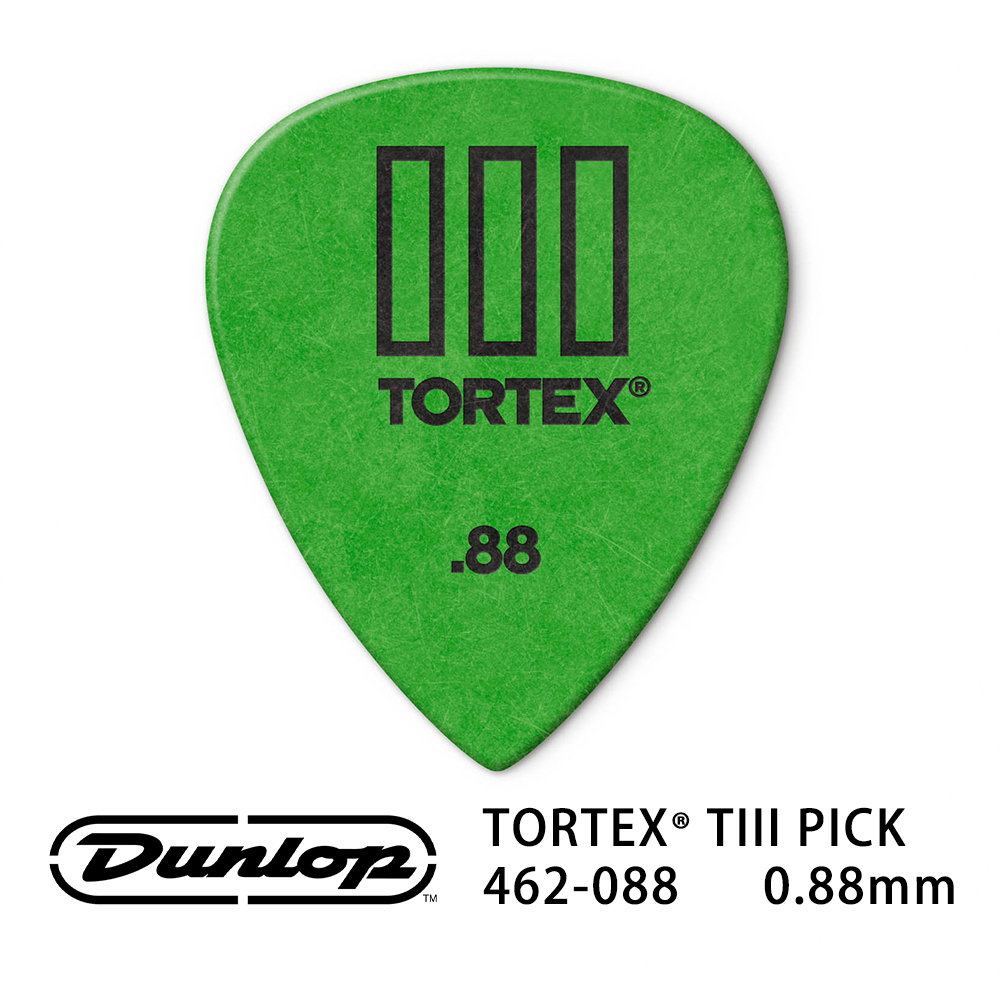 Jim Dunlop Tortex TIII 462R 0.88mm Pick (三片、十片組)【敦煌樂器】, , large