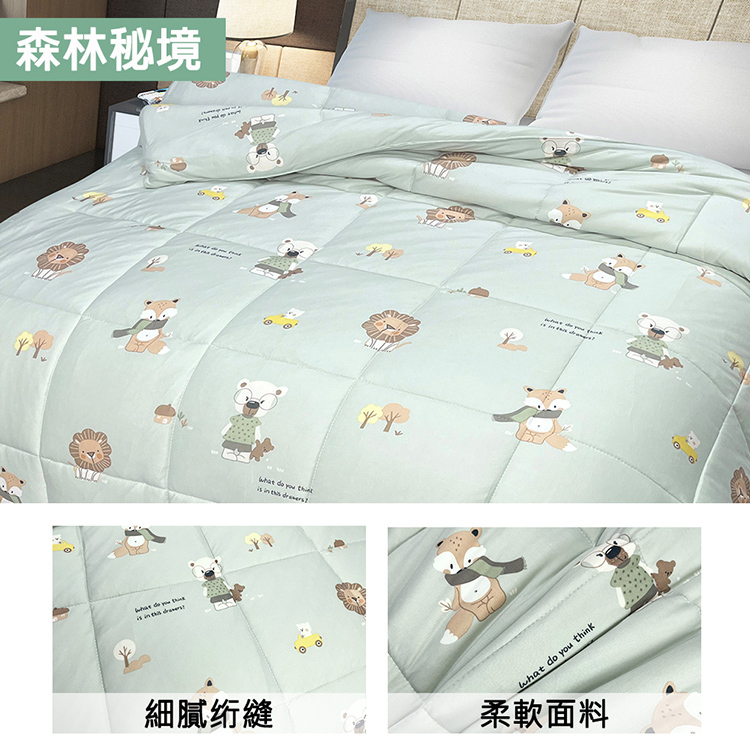 INDIAN_針織雲朵棉可水洗雙人四季被-森林秘境, , large