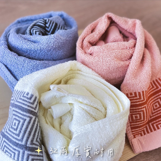 [Kaimei Cotton Industry] 4 in the group, random and excellent, MIT made in Taiwan, umbrella brand, 32 taels of thick pure cotton absorbent towel, embroidered lace (3 colors), , large