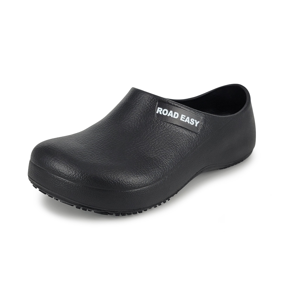 DIADORA迪亞多那 防水耐油廚師鞋 MIT台灣製 工作鞋 拖鞋 懶人鞋 一體成型 耐久站 舒壓 護趾 排水 防滑 黑, , large