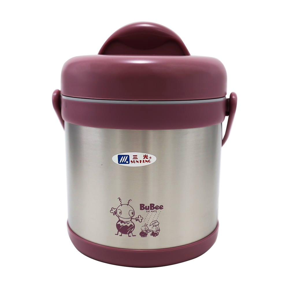 源味二層高真空304不鏽鋼提鍋-1.5L-莫蘭迪粉-1入, , large