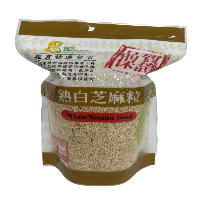 cooked white sesame seeds, , large