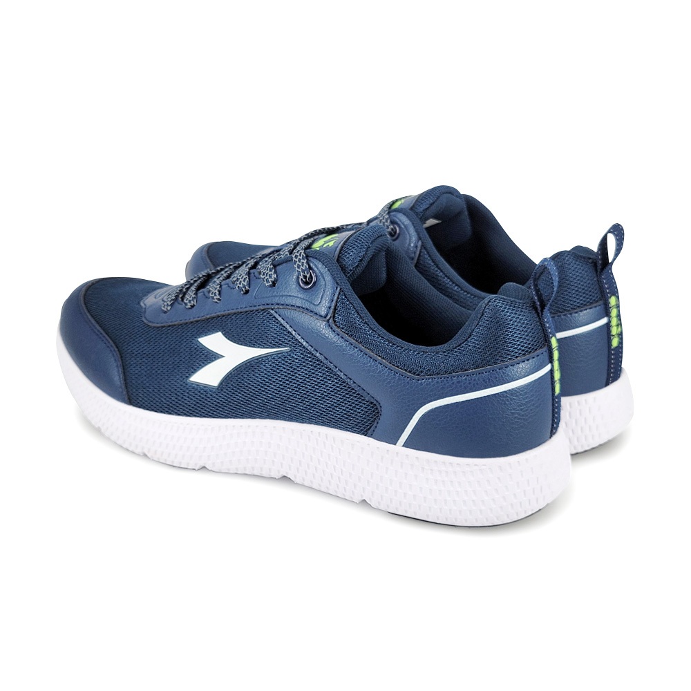 DIADORA迪亞多那 超輕量透氣跑鞋 男鞋 男運動鞋 慢跑鞋 寬楦 高腳背 反光 透氣 彈性 吸震 減壓 防滑 黑 藍, , large