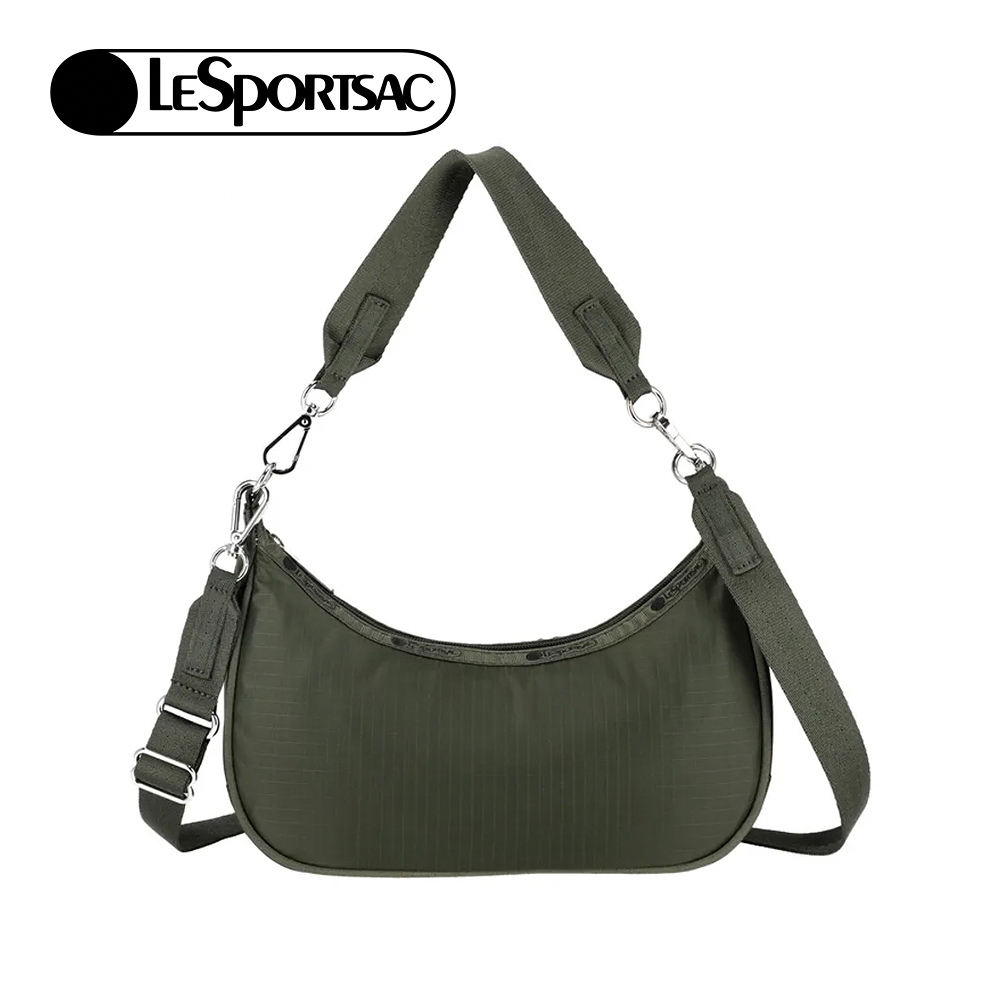 |快速出貨|Lesportsac SM Conv Hobo 手提肩背兩用側背包月亮包/ 橄欖綠, , large