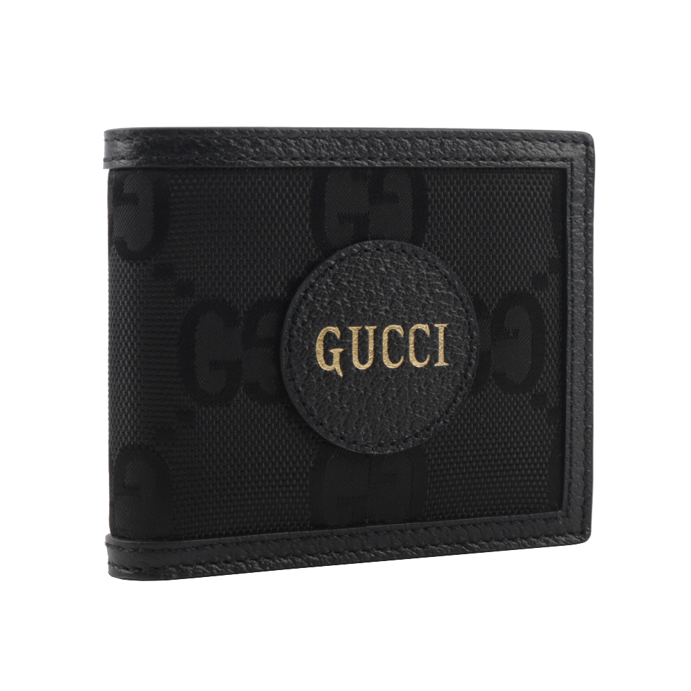 GUCCI Off The Grid GG 再生尼龍對開8卡短夾/黑色, , large