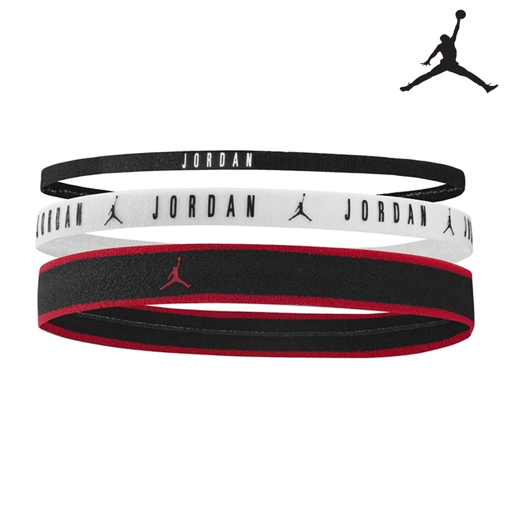 [秉宸] NIKE JORDAN ELASTIC 混搭式髮帶 彈性髮帶 瑜珈 籃球 慢跑 髮帶 3入 J1007583, , large