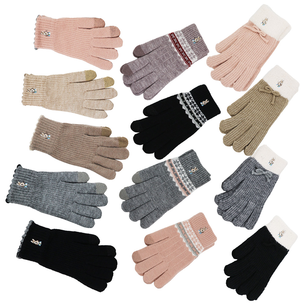 比得兔刺繡成人觸控手套-GL8631/GL8633/GL8634-22cm-4雙入