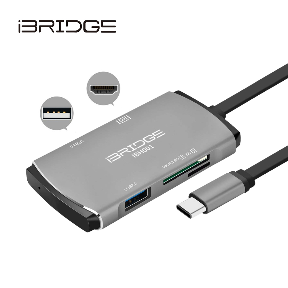 iBRIDGE 5-in-1 Type-C Hub Multi-Function 4K Adapter