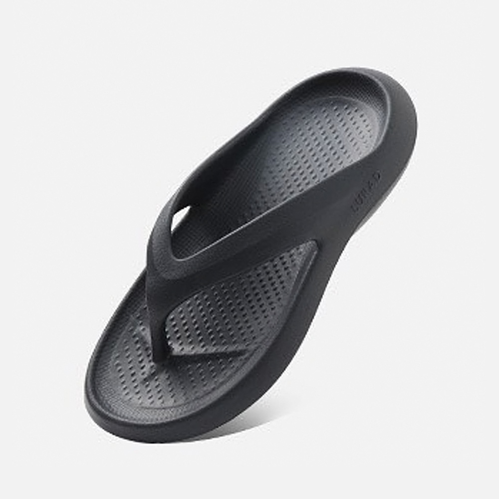 HANG TEN 一體成型環保夾腳拖鞋 男鞋 人字拖 旅遊 休閒 逛街 簡約 素色 柔軟 厚底 Q彈 耐磨 防滑 黑灰綠, , large