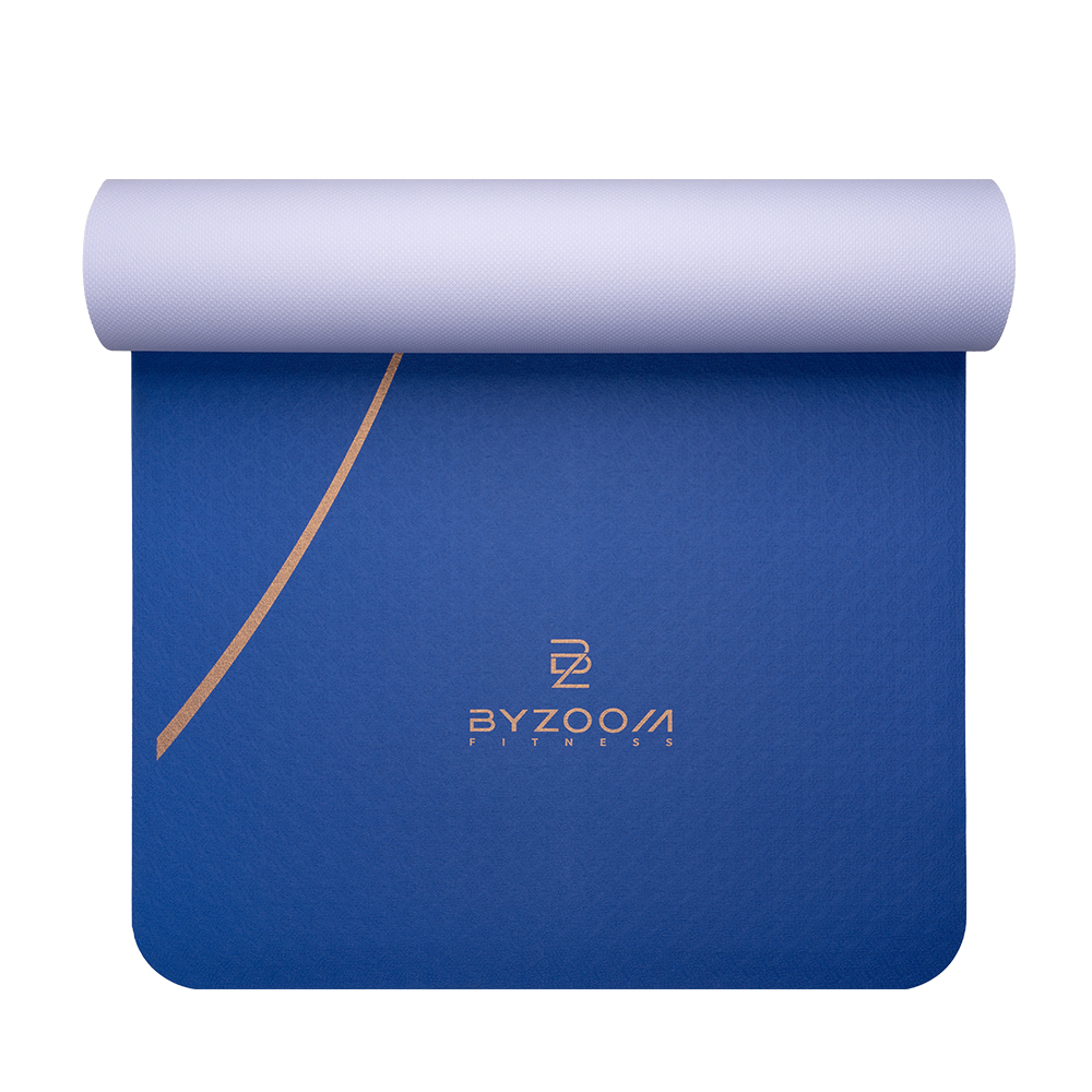 Flow With Katie TPE Yoga Mat 6mm (Blue), , large