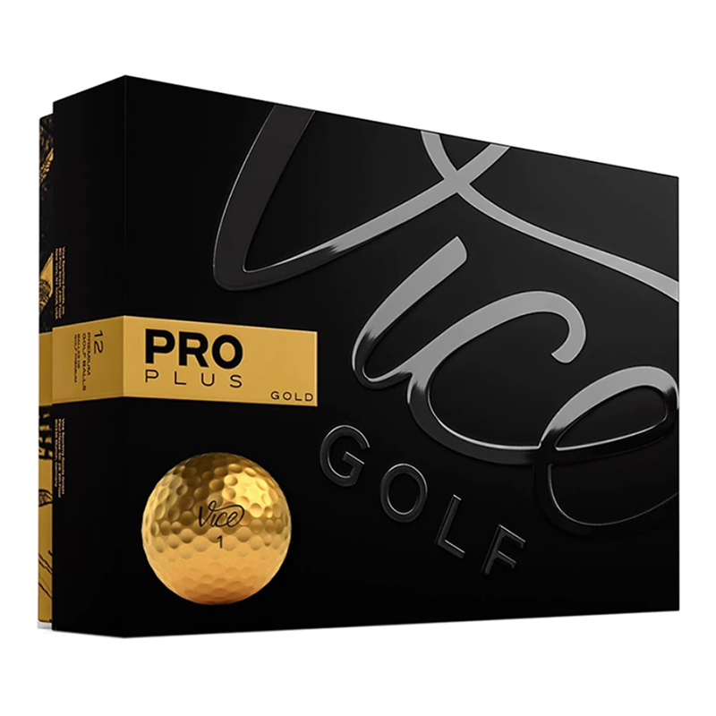 Vice Pro Plus Golf Balls - Gold (12/DZ)