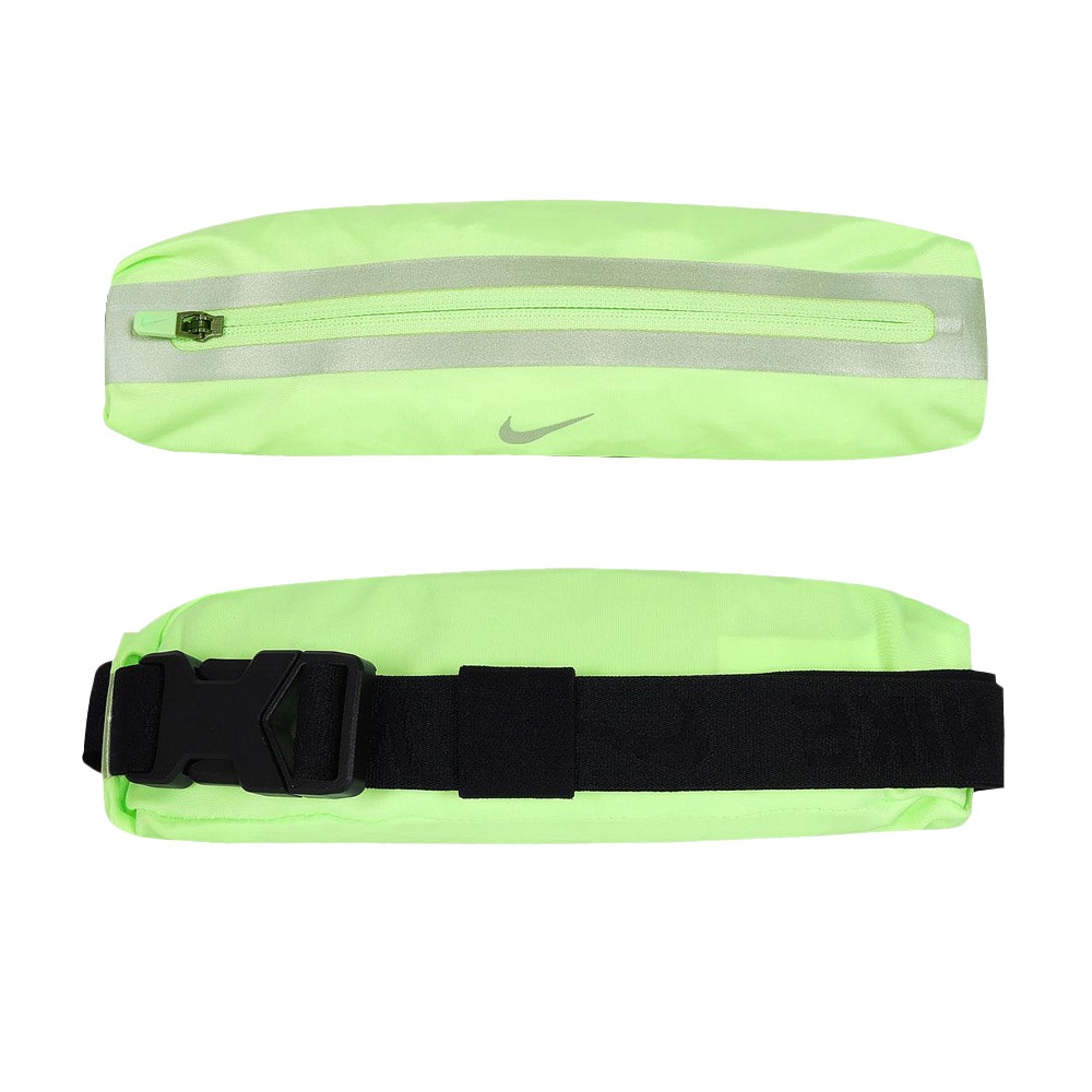 NIKE 運動腰包 3.0 隨身包 休閒 逛街 慢跑 戶外運動 簡約 反光 插扣 輕量 耐用 透氣 舒適 螢光綠 藍銀, , large