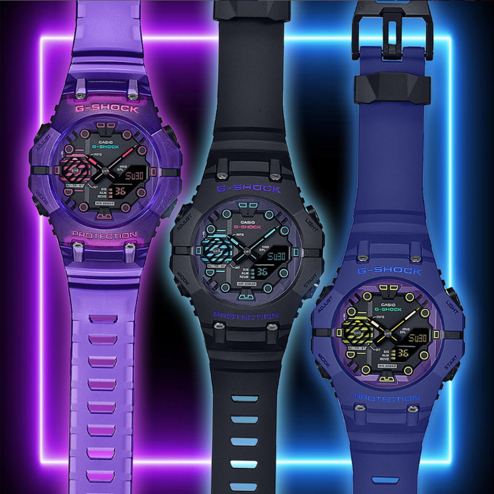 CASIO 卡西歐 G-SHOCK 科幻系列 藍芽手錶 GA-B001CBR-2A, , large