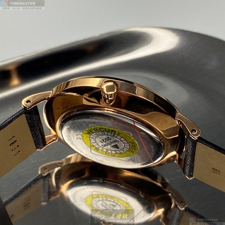 [星晴錶業]COACH手錶,36mm,CH00009黑色錶面玫瑰金錶殼深黑色真皮皮革錶帶款, , large